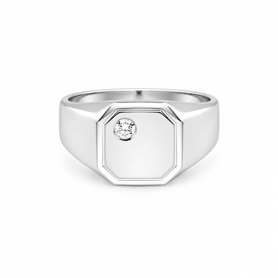 Ring Idee Preziose dal 1987 Man in White Gold Diamante 10 Ct IP.AK18B/100D - IP.AK18B/100D